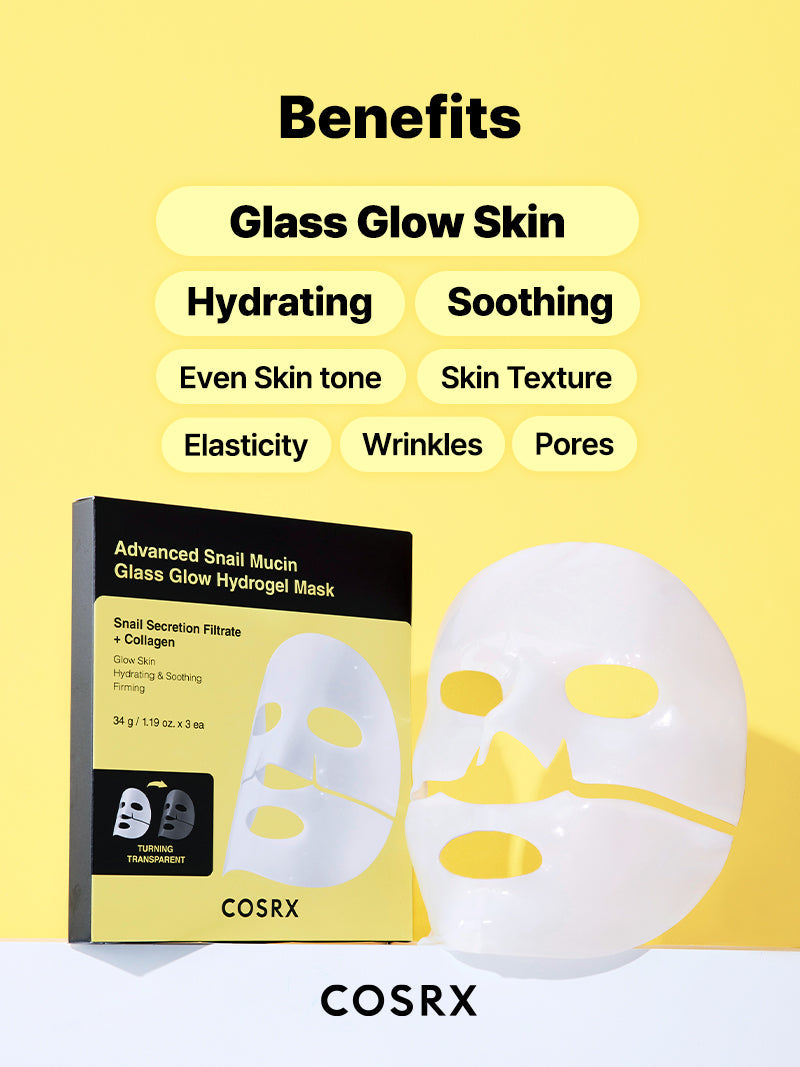 Advanced Snail Mucin Glass Glow Hydrogel Mask