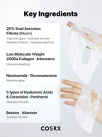 Advanced Snail Mucin Glass Glow Hydrogel Mask