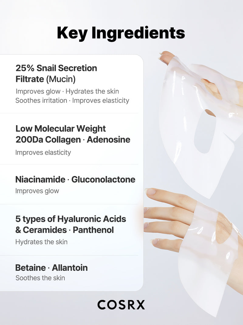 Advanced Snail Mucin Glass Glow Hydrogel Mask